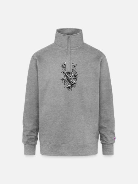 Reality Is Just Another Dream - Champion Unisex 1/4 Zip Pullover Sweatshirt - heather gray