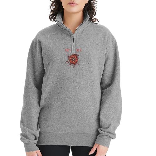 Flower Splash Reds - Champion Unisex 1/4 Zip Pullover Sweatshirt