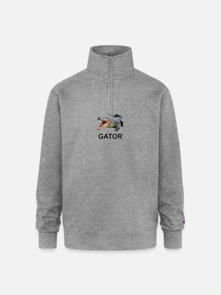 Gator shirt - Champion Unisex 1/4 Zip Pullover Sweatshirt - heather gray