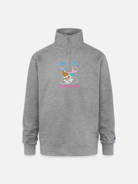 Sock Hop 1950s Dance Party - Champion Unisex 1/4 Zip Pullover Sweatshirt - heather gray