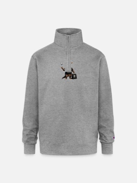 Coin armadillo LLC Tee - Champion Unisex 1/4 Zip Pullover Sweatshirt - heather gray