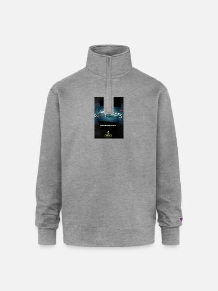SbfavorThinking Podcast Focus on Good - Champion Unisex 1/4 Zip Pullover Sweatshirt - heather gray
