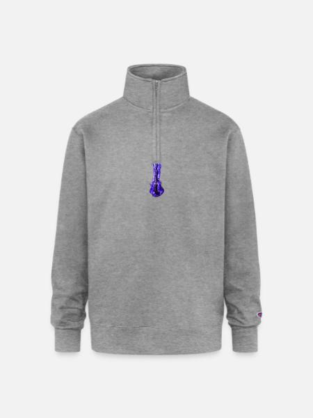 Violet Ember Dagger - Champion Unisex 1/4 Zip Pullover Sweatshirt - heather gray