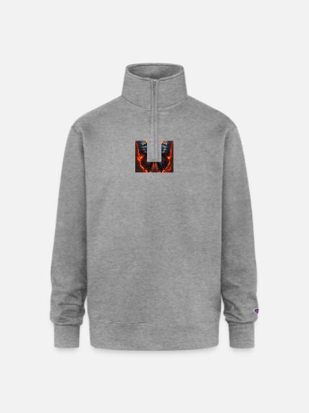 DZGN - Champion Unisex 1/4 Zip Pullover Sweatshirt - heather gray