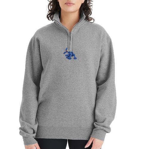 Blue Alien Crouch - Champion Unisex 1/4 Zip Pullover Sweatshirt