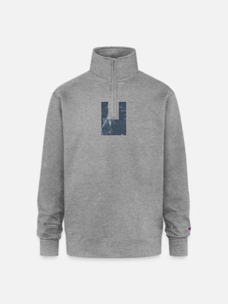 Good Shepherd - Blue Image - Champion Unisex 1/4 Zip Pullover Sweatshirt - heather gray