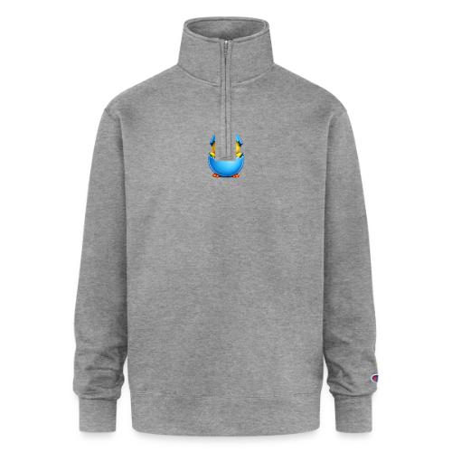 Easter Chick Blue - Champion Unisex 1/4 Zip Pullover Sweatshirt