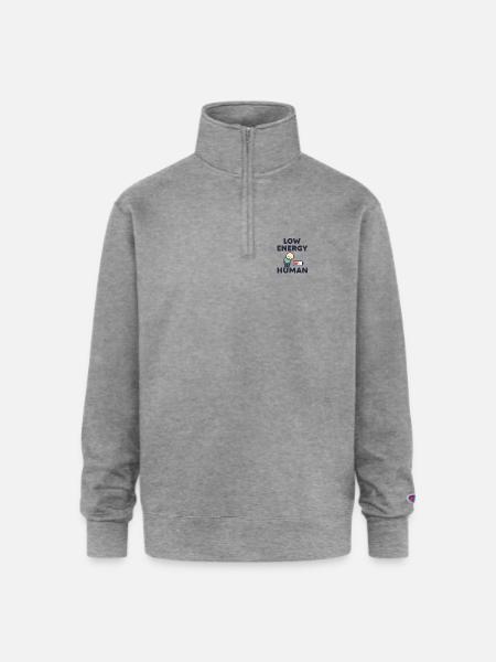 Low Energy Human Illustration - Champion Unisex 1/4 Zip Pullover Sweatshirt - heather gray