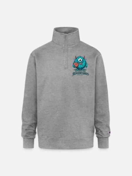 Art Illustration monster - Champion Unisex 1/4 Zip Pullover Sweatshirt - heather gray