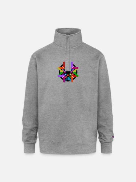 NGO - Champion Unisex 1/4 Zip Pullover Sweatshirt - heather gray