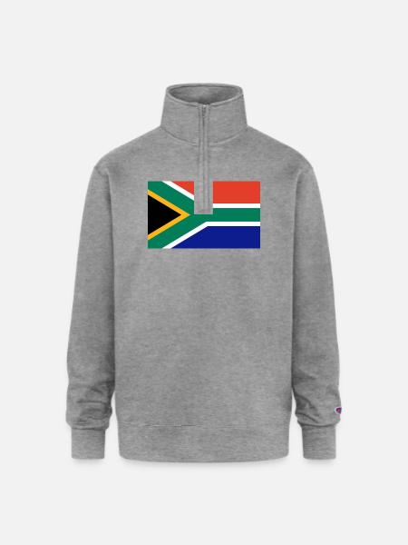 South Africa - Champion Unisex 1/4 Zip Pullover Sweatshirt - heather gray