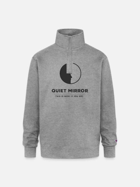 QUIET MIRROR - Champion Unisex 1/4 Zip Pullover Sweatshirt - heather gray