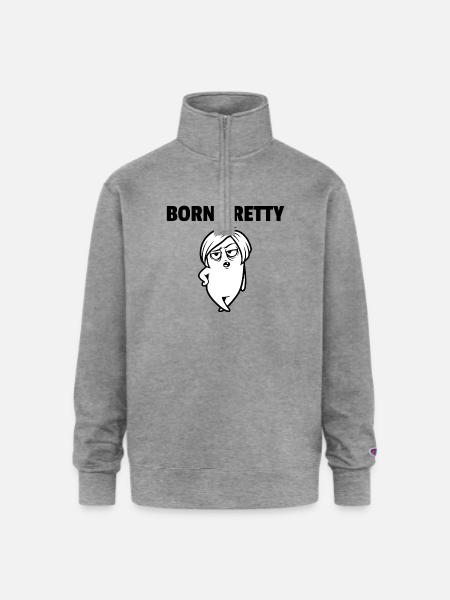 Talk to the hand - Champion Unisex 1/4 Zip Pullover Sweatshirt - heather gray
