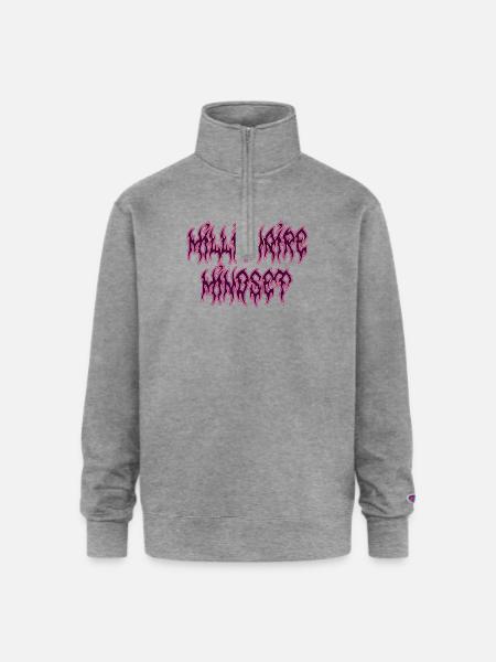 MM new logo - Champion Unisex 1/4 Zip Pullover Sweatshirt - heather gray