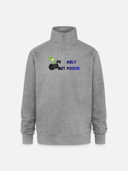 Probably_Not_Poison_-1- - Champion Unisex 1/4 Zip Pullover Sweatshirt - heather gray