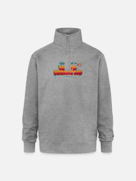 Graffiti Happy Mother's Day Splash - Champion Unisex 1/4 Zip Pullover Sweatshirt - heather gray