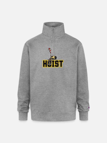 Hoist Cone Lounge Art - Champion Unisex 1/4 Zip Pullover Sweatshirt - heather gray