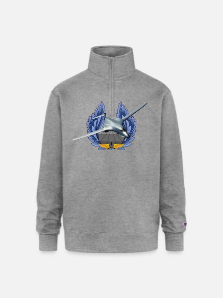 B-1B Lancer - Champion Unisex 1/4 Zip Pullover Sweatshirt - heather gray
