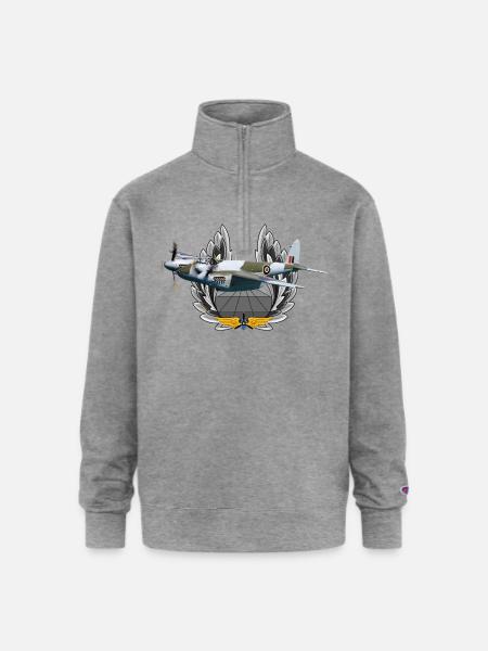 Mosquito - Champion Unisex 1/4 Zip Pullover Sweatshirt - heather gray