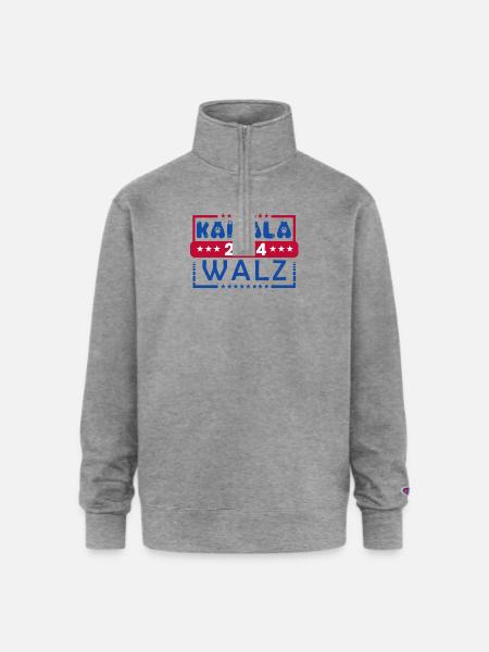 Kamala Waltz - Champion Unisex 1/4 Zip Pullover Sweatshirt - heather gray
