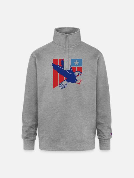 American 4th of July - Champion Unisex 1/4 Zip Pullover Sweatshirt - heather gray