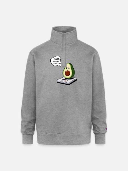Avocado- Avo-cardio - Champion Unisex 1/4 Zip Pullover Sweatshirt - heather gray