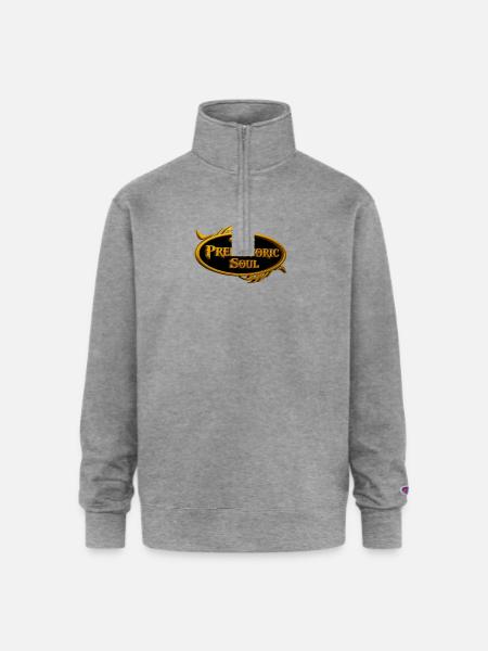 Prehistoric Soul - Champion Unisex 1/4 Zip Pullover Sweatshirt - heather gray