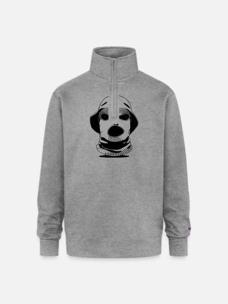 crook bucket hat - Champion Unisex 1/4 Zip Pullover Sweatshirt - heather gray