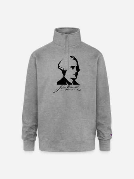 John Hancock - Champion Unisex 1/4 Zip Pullover Sweatshirt - heather gray