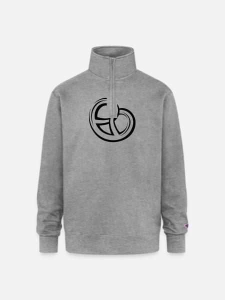 pretzel - Champion Unisex 1/4 Zip Pullover Sweatshirt - heather gray