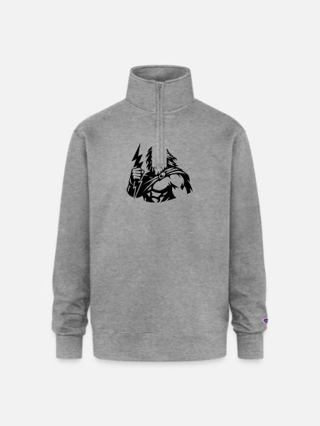 Thunderbound Hero Line Art - Champion Unisex 1/4 Zip Pullover Sweatshirt - heather gray