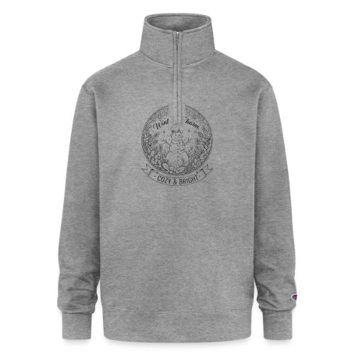 Festive Snowman T-Shirt - Champion Unisex 1/4 Zip Pullover Sweatshirt