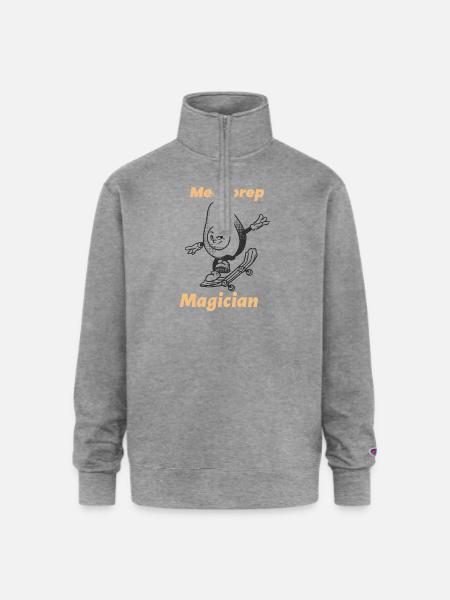 MEAL PREP MAGICIAN - Champion Unisex 1/4 Zip Pullover Sweatshirt - heather gray