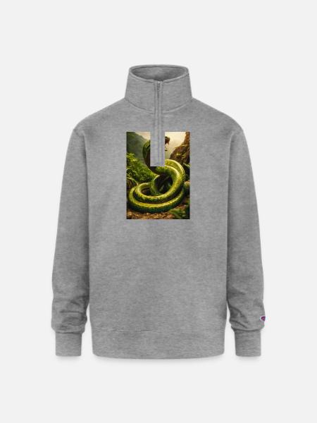 Titanoboa: prehistoric predator. - Champion Unisex 1/4 Zip Pullover Sweatshirt - heather gray