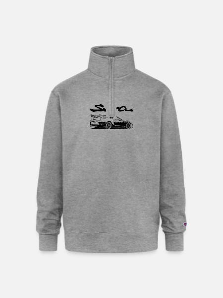 Toyota Supra - Champion Unisex 1/4 Zip Pullover Sweatshirt - heather gray