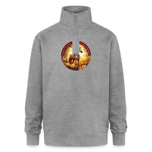 Year of the Horse Guardian T Shirt, Lunar New Year - Champion Unisex 1/4 Zip Pullover Sweatshirt