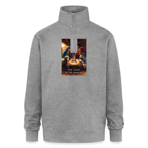 Nativity Manger T-Shirt - Champion Unisex 1/4 Zip Pullover Sweatshirt