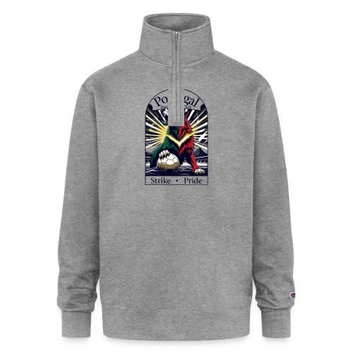 Portugal Iberian Wolf Soccer T Shirt, Pride Gift - Champion Unisex 1/4 Zip Pullover Sweatshirt
