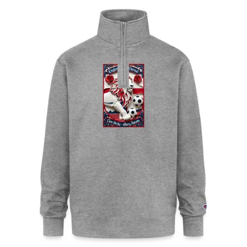 England Lion Soccer T Shirt, Football Pride Gift - Champion Unisex 1/4 Zip Pullover Sweatshirt