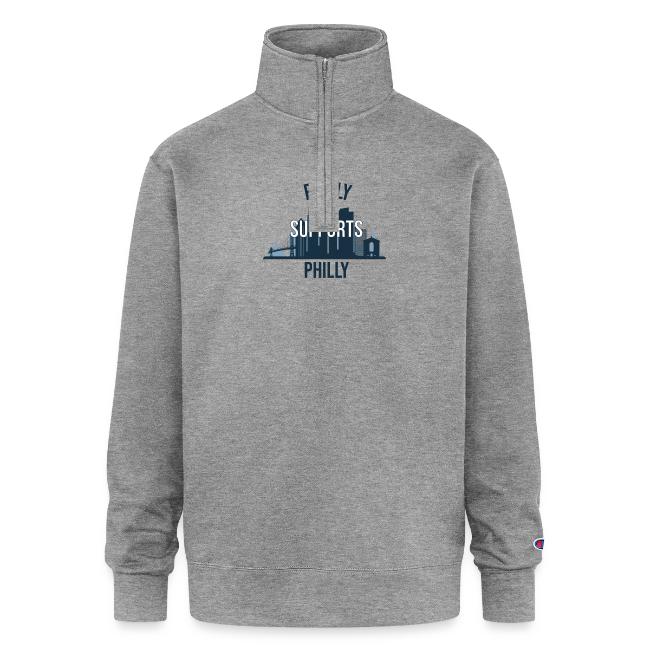 Philly Supports Philly skyline blue transparentbg