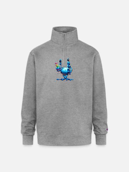 Poison dart frog - Champion Unisex 1/4 Zip Pullover Sweatshirt - heather gray