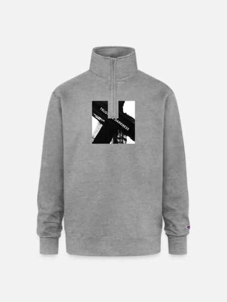 Trust the Darkness - Champion Unisex 1/4 Zip Pullover Sweatshirt - heather gray