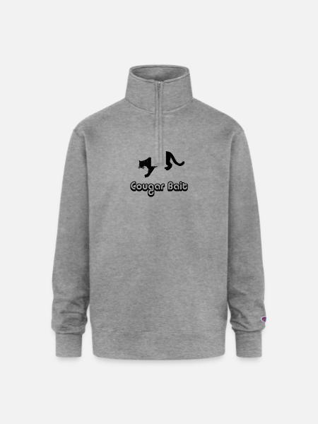 Cougar Bait - Champion Unisex 1/4 Zip Pullover Sweatshirt - heather gray