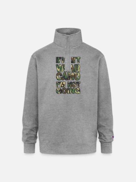 camo - Champion Unisex 1/4 Zip Pullover Sweatshirt - heather gray
