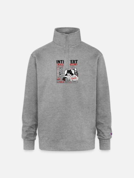 Introvert Weekend Survival Schedule - Champion Unisex 1/4 Zip Pullover Sweatshirt - heather gray
