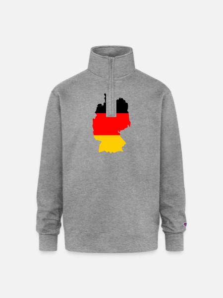 germany - Champion Unisex 1/4 Zip Pullover Sweatshirt - heather gray