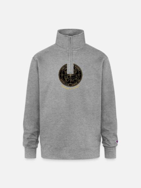 Guardians of the Night Crest - Champion Unisex 1/4 Zip Pullover Sweatshirt - heather gray