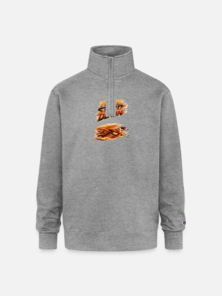 Rare Speed Demon Runner - Champion Unisex 1/4 Zip Pullover Sweatshirt - heather gray