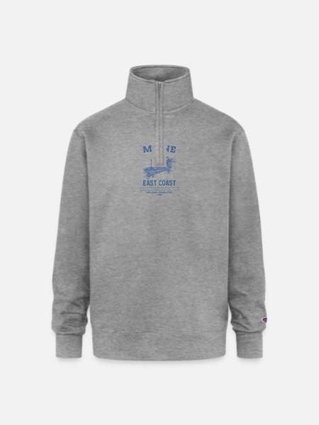 east_coast_boothbay - Champion Unisex 1/4 Zip Pullover Sweatshirt - heather gray