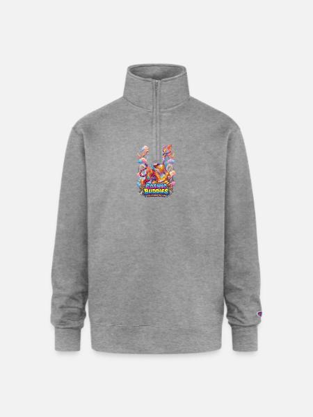 PyroTiger: The Golden Temple Guardian - Champion Unisex 1/4 Zip Pullover Sweatshirt - heather gray